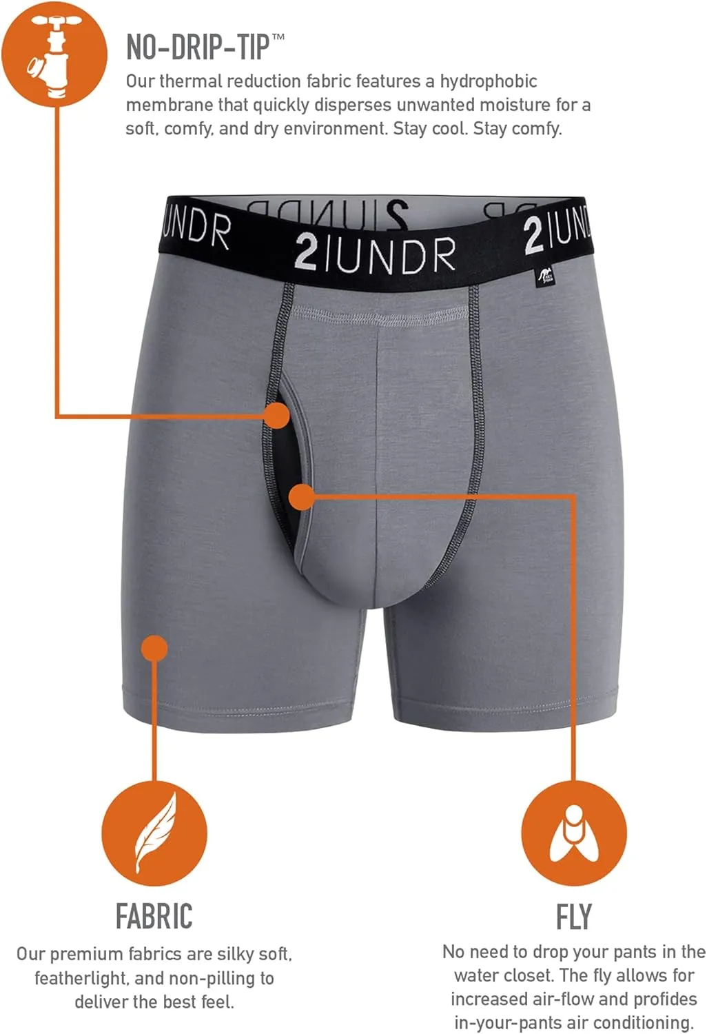 2UNDR Men's Flow Shift 9" Long Leg Underwear