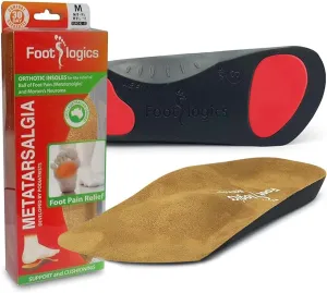 3/4 Length Orthotic Shoe Insoles with Built-in Raise for Ball of Foot Pain, Morton’s Neuroma, Flat Feet - Metatarsalgia (XS (Men's 4-5.5, Women's 5.5-7)