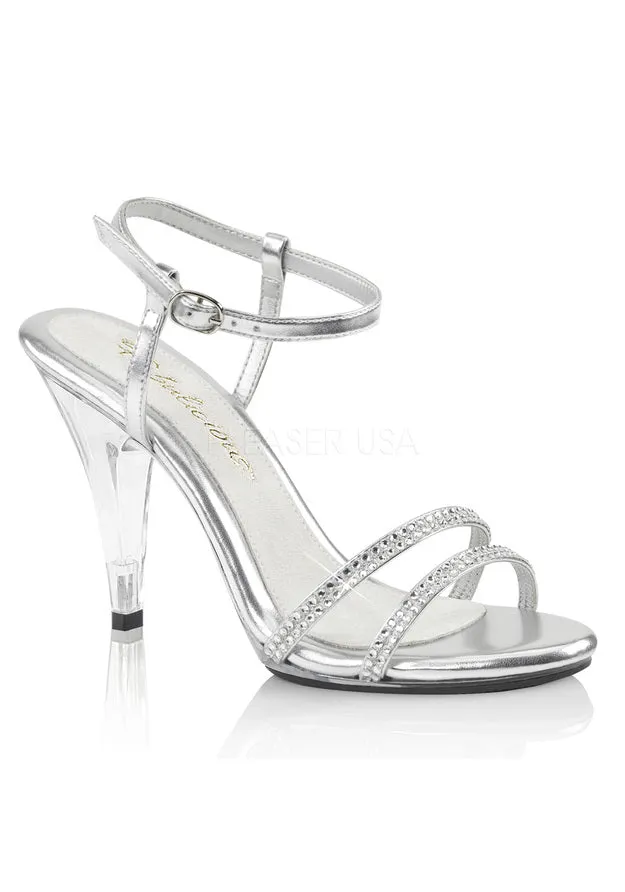 4" Heel, 1/8" PF Strappy Ankle Strap Sandal