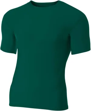 A4 Men's Compression Crew Short Sleeve