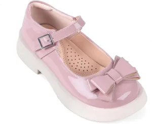 ADAMUMU Toddler Dress Shoes Flower Girl Shoes for Weeding Cute Toddler Mary Jane Shoes Lace Flore Ballet Flat for Walking, Jumping