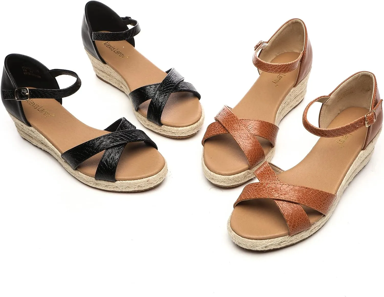 Alexis Leroy Summer Ankle Strap Comfort Sole Open Toe Flat Women's Sandals