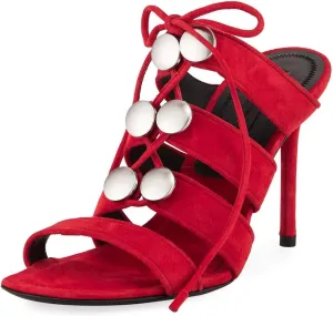 Allegra Suede Strappy Mule Sandal 38.5