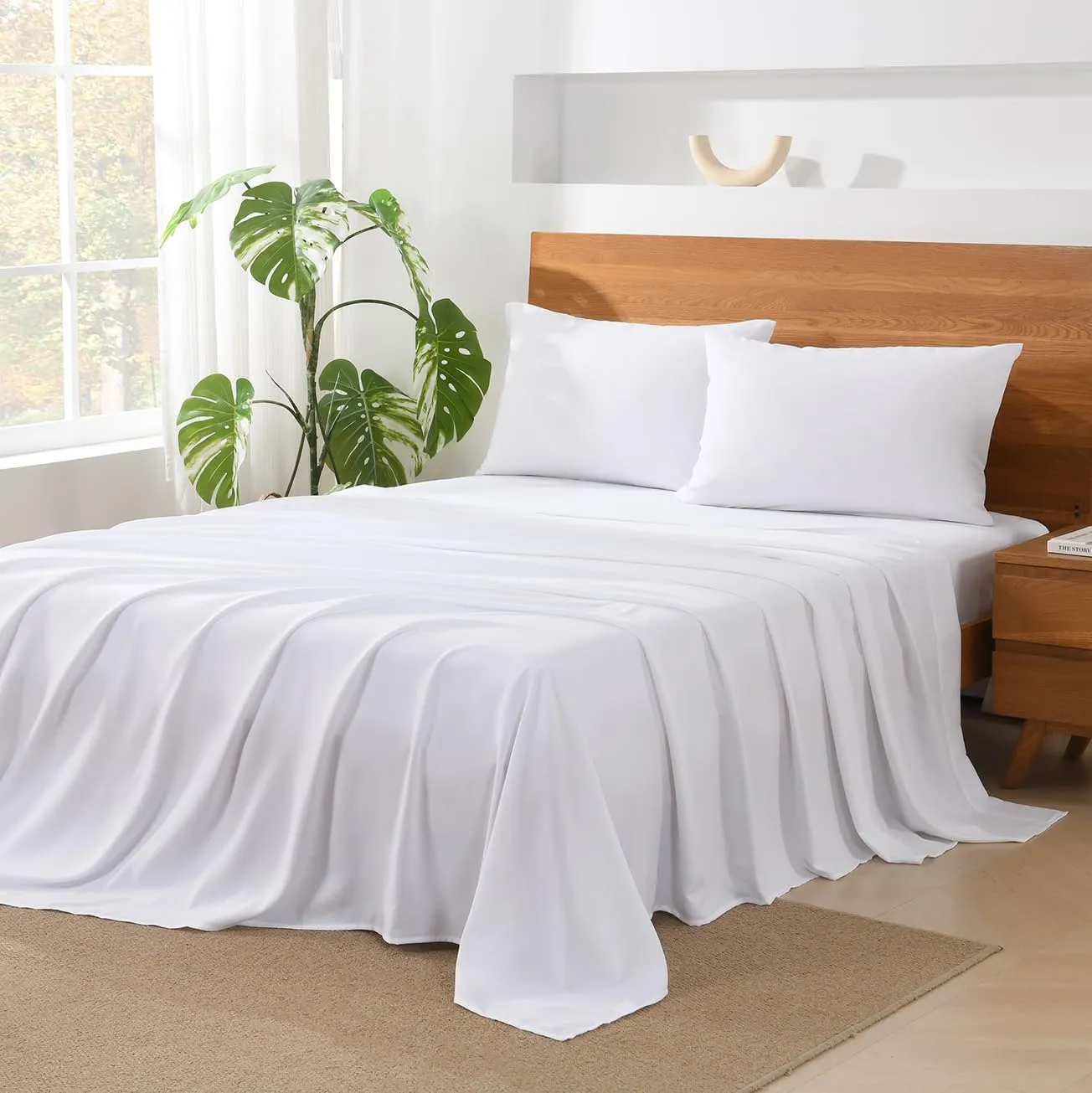 Andency Sage Green King Size Comforter Set - 7 Pieces Bed in a Bag King Bedding Comforter Sets, Summer Solid Soft Lightweight Comforter with Fitted Sheets, Flat Sheets, Pillowcases & Shams