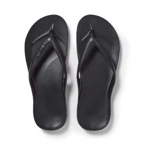 Archies Arch Support Thongs Black