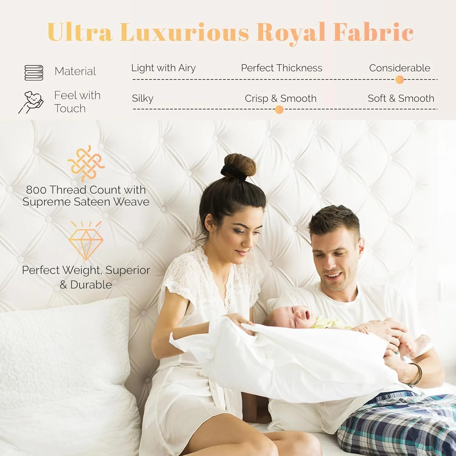 Ashton Sheets 100% Egyptian Cotton Sheets Queen Size - 800 Thread Count 4 PC Queen Sheet Set Egyptian Cotton, Sateen Luxury Sheets Queen Size, High Thread Count Sheets, 16" Deep Pocket - Dark Grey