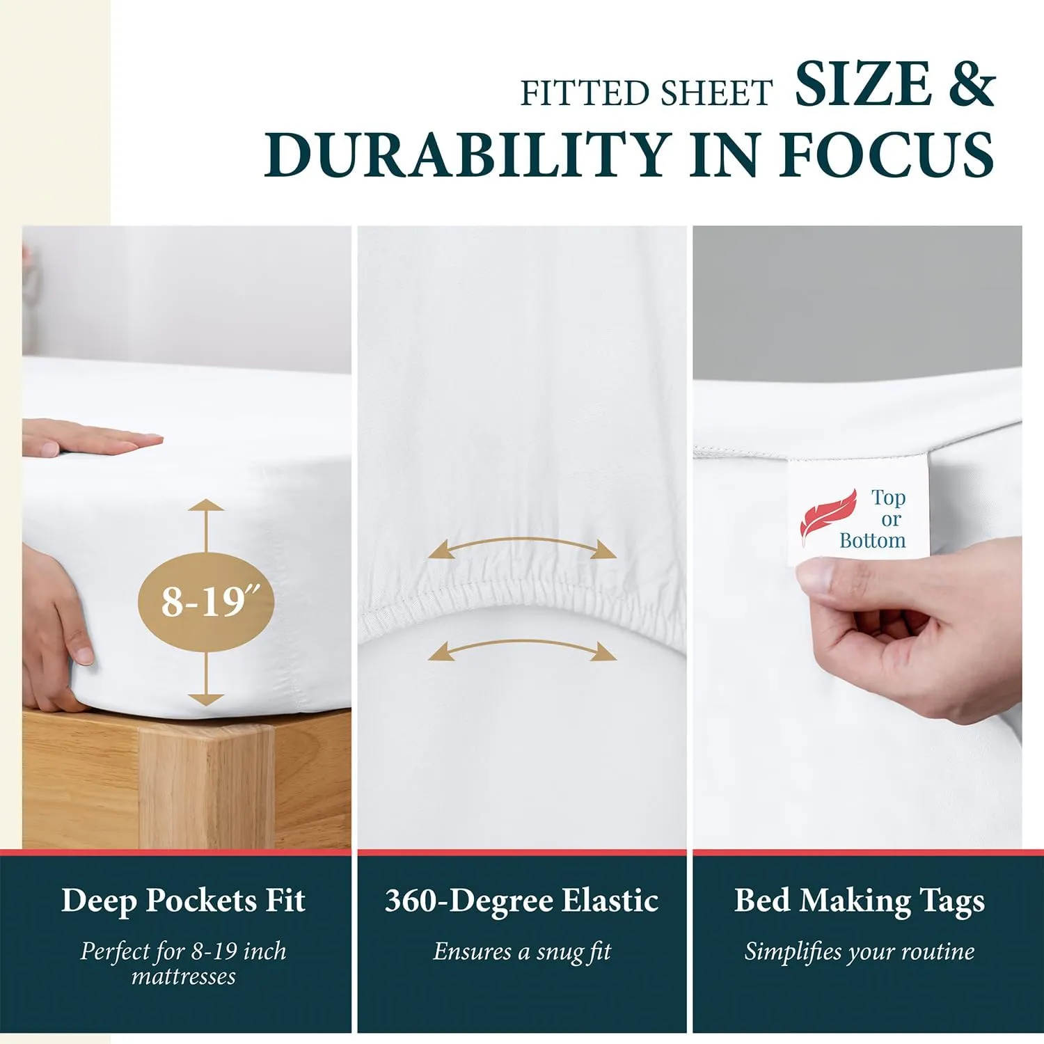 Ashton Sheets 100% Egyptian Cotton Sheets Queen Size Bed Set - Luxury 1500 High Thread Count Egyptian Cotton Queen Sheet Set (4 PC, White), 17" Deep Pocket, Silky Soft, Cooling, Sateen Bedding