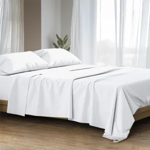 Ashton Sheets 100% Egyptian Cotton Sheets Queen Size Bed Set - Luxury 1500 High Thread Count Egyptian Cotton Queen Sheet Set (4 PC, White), 17" Deep Pocket, Silky Soft, Cooling, Sateen Bedding