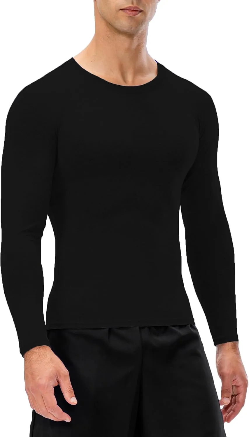 Athletic Compression Shirt Cool Dry Compression Shirts for Men Long Sleeve Baselayer Tops Running Workout T Shirts Gym Top