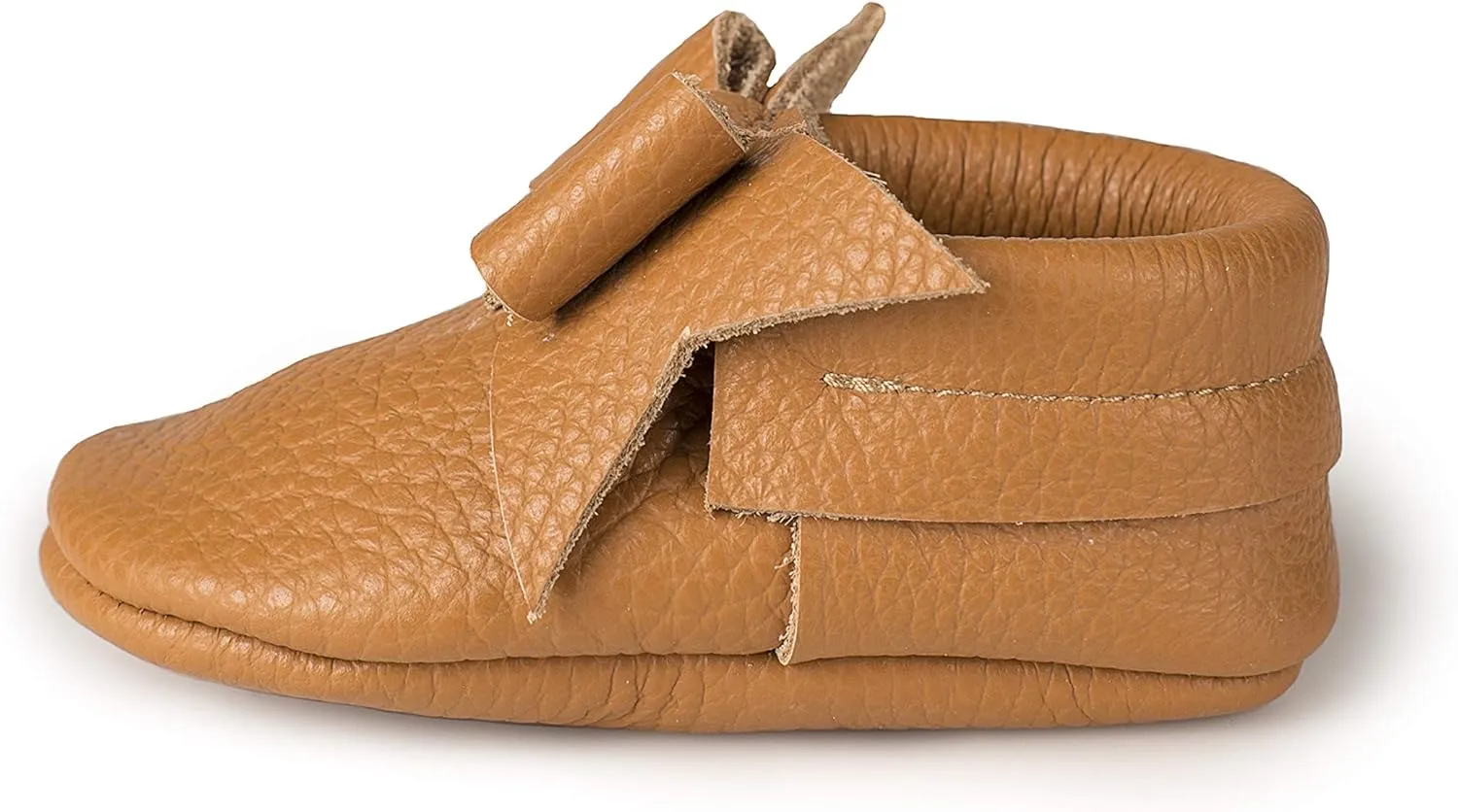 Baby Girl Shoes Moccasins with Bow (Italian Leather) Soft Sole for Girls | Crib, Infants, Babies, Toddlere, Newborn, Walking