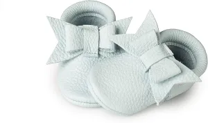 Baby Girl Shoes Moccasins with Bow (Italian Leather) Soft Sole for Girls | Crib, Infants, Babies, Toddlere, Newborn, Walking