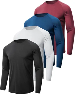 BALENNZ Long Sleeve Tee Shirts for Men - Moisture Wicking Quick Dry Long Sleeve Shirts UV Sun Protection T-Shirts for Running