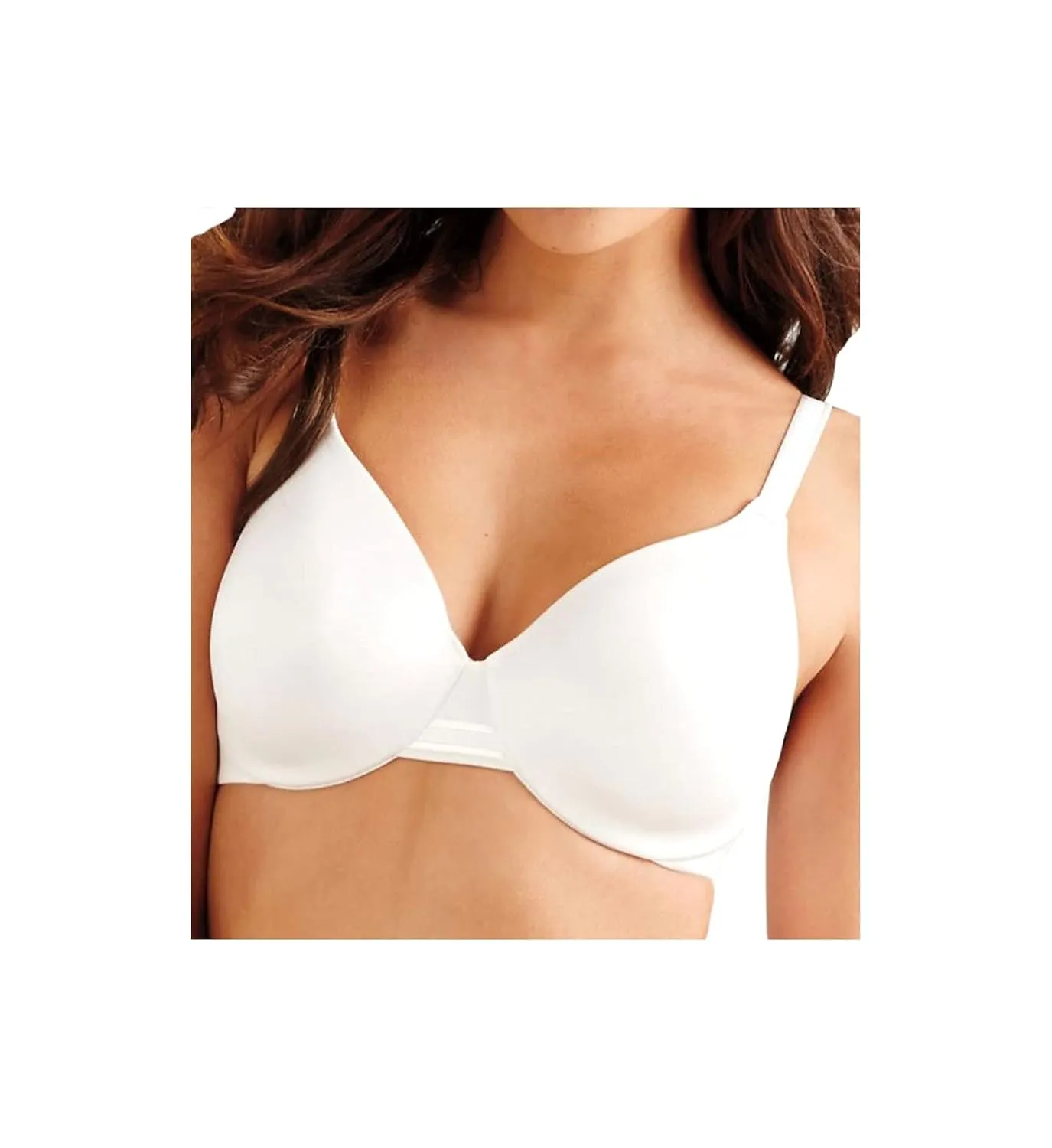 Bali Womens One Smooth U Underwire Bra, Smoothing & Concealing Full-coverage Df3w11 Bras, White, 40D US