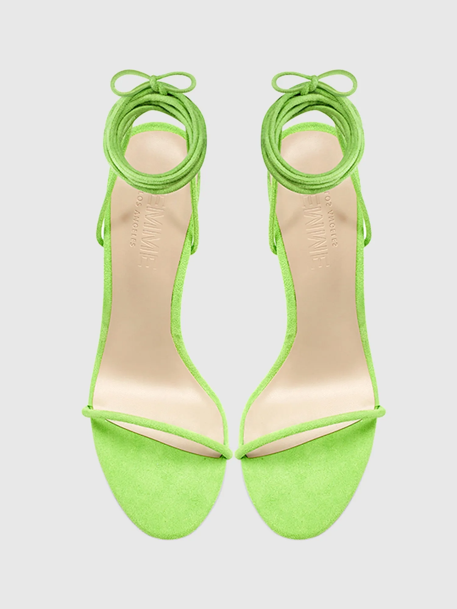 Barely There Lace Up Heel - Lime