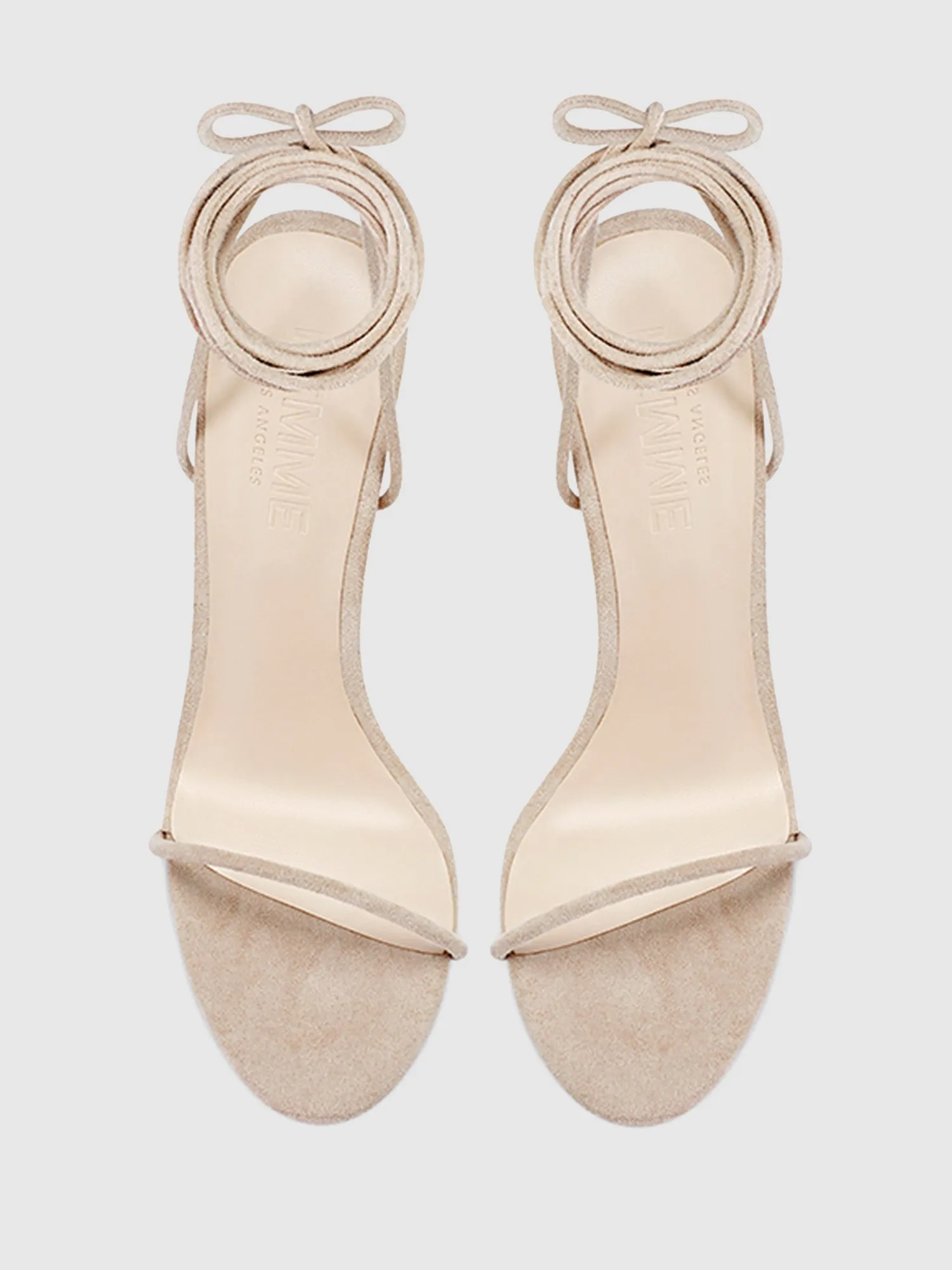 Barely There Lace Up Heel - Nude