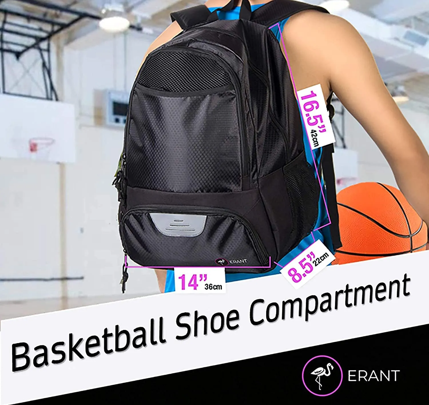 Basketball, Large Boys Soccer, Sports Soccer - Returning customer offer Secure Basketball & Separate Durable & Equipment Blue/Black & Gym Cleat Compartment for - Bag Design Athletic and - - - Volleyball Backpack Ball Girls -
