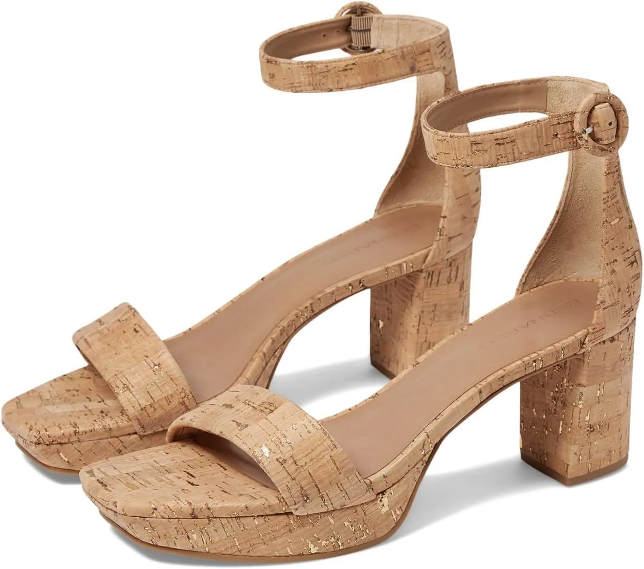 Bernardo® Carla Strap Heels for Women – Leather Upper and Lining – Rubber Sole – Block Heels