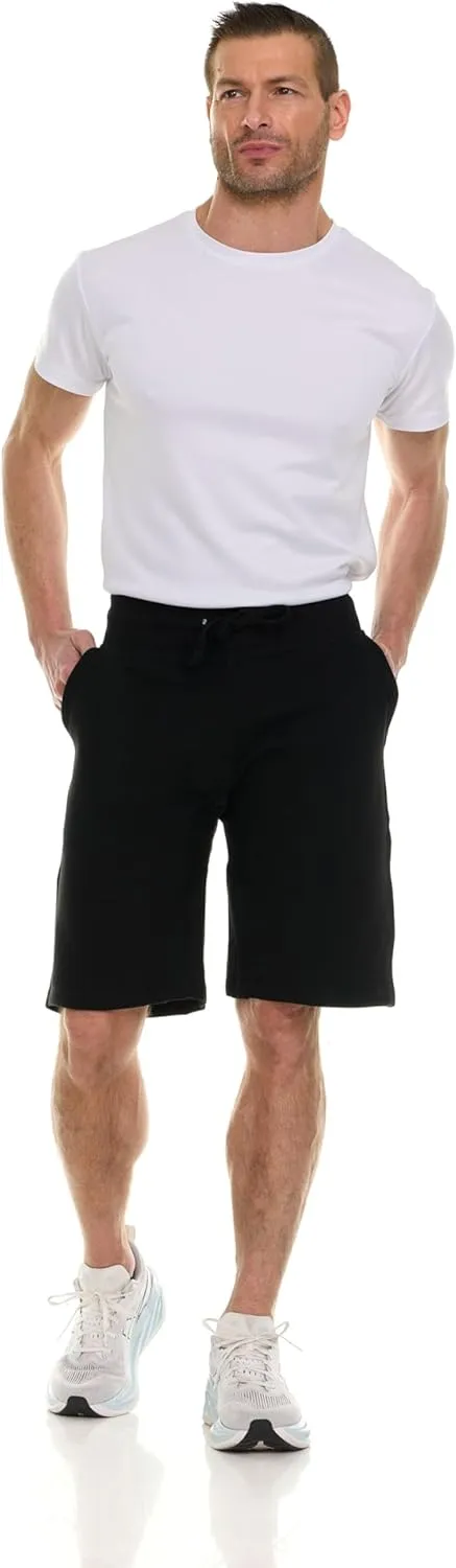 BILLIONHATS Mens Fleece Lined Shorts, 11 Inch Comfy Lounge, Wholesale Bulk Multipack for Donations, Charities, and Shelters