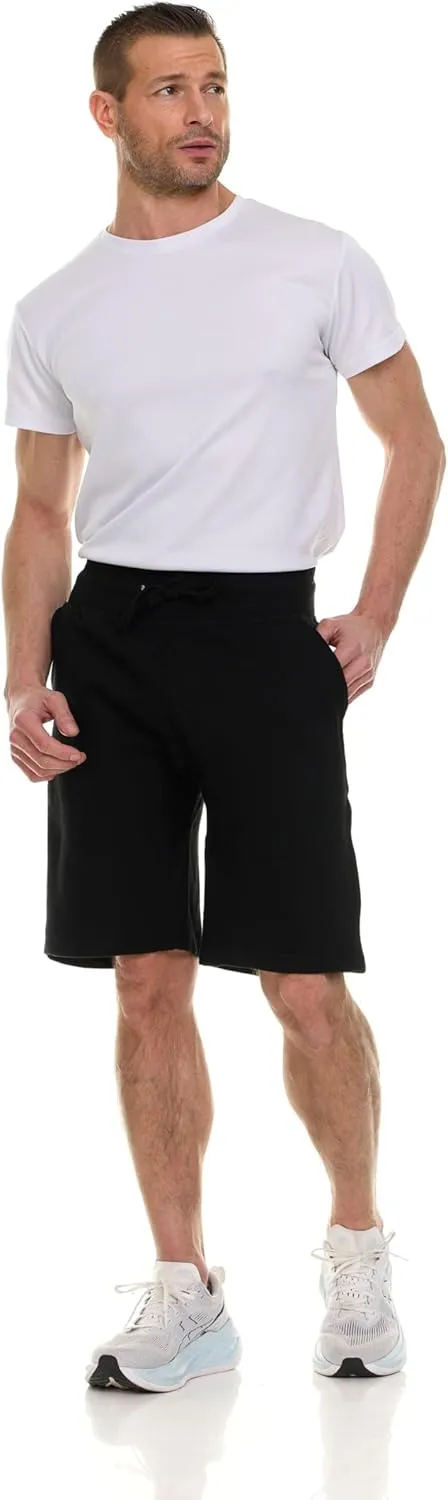 BILLIONHATS Mens Fleece Lined Shorts, 11 Inch Comfy Lounge, Wholesale Bulk Multipack for Donations, Charities, and Shelters