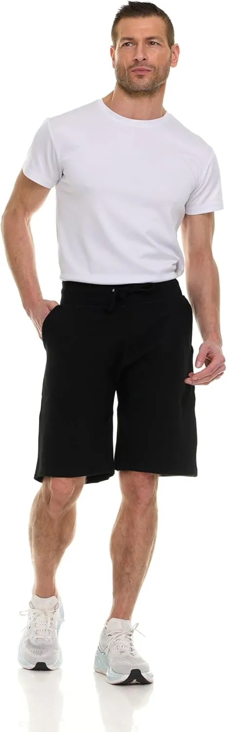 BILLIONHATS Mens Fleece Lined Shorts, 11 Inch Comfy Lounge, Wholesale Bulk Multipack for Donations, Charities, and Shelters