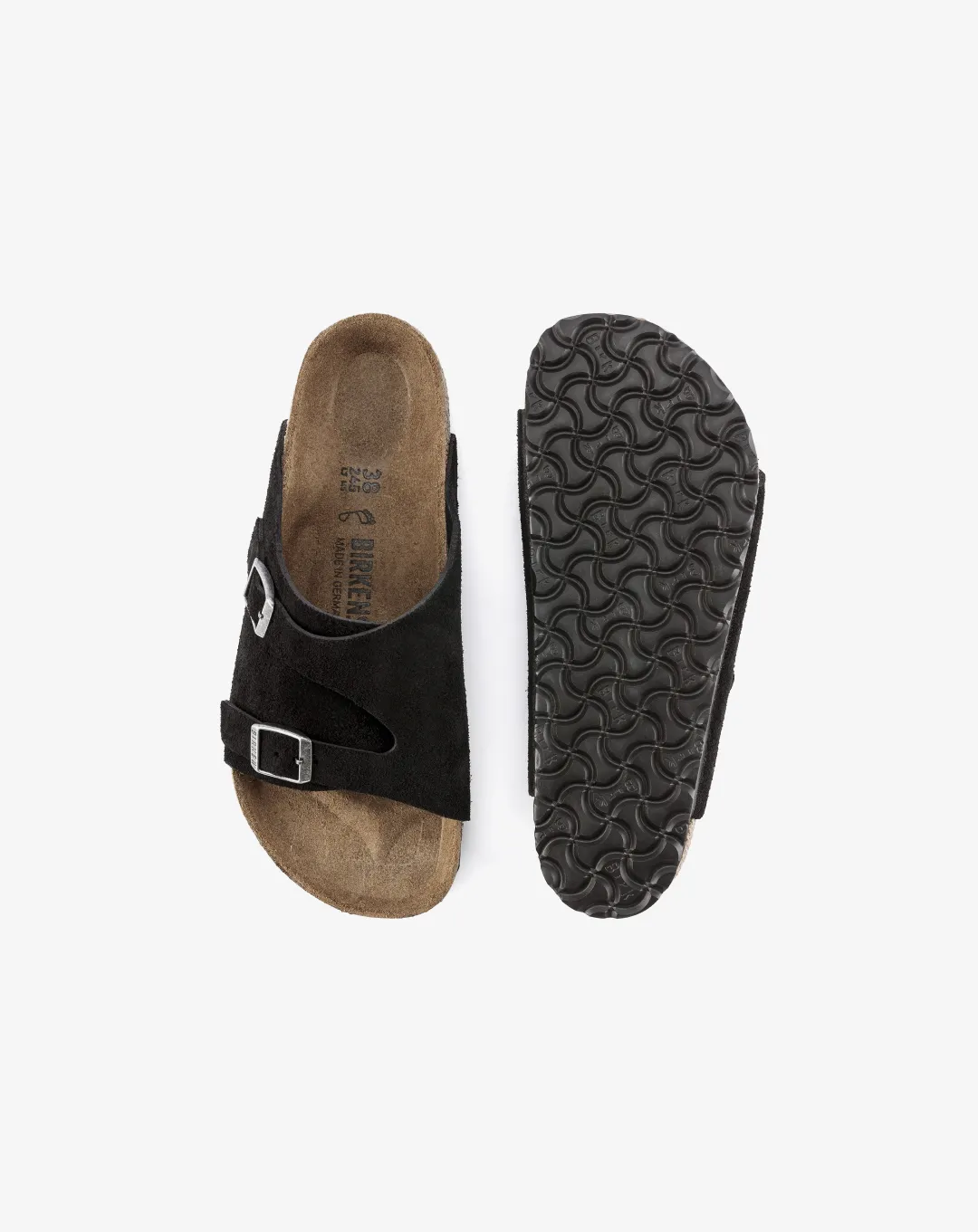 Birkenstock Zürich Suede Leather Sandal "Black"