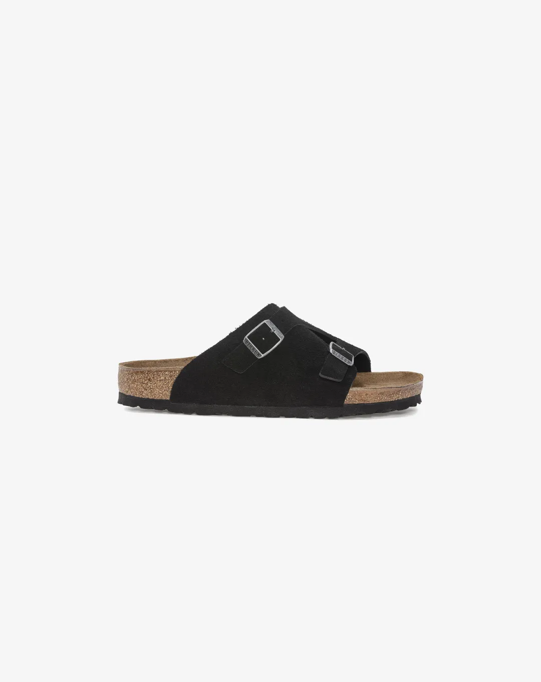 Birkenstock Zürich Suede Leather Sandal "Black"