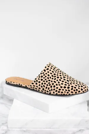 Brown Leopard Flat Mules