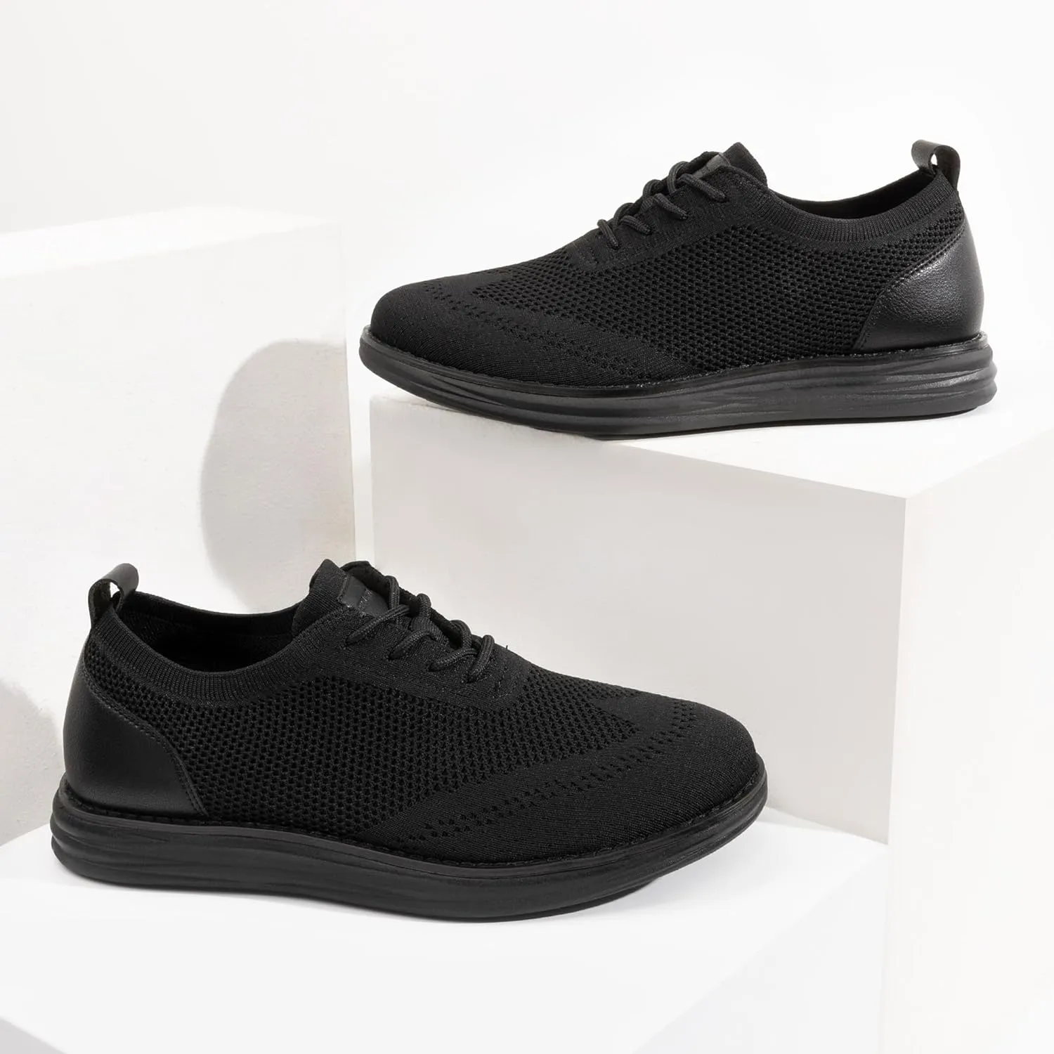 Bruno Marc Men's KnitFlex Breeze Mesh Sneakers Oxfords Lace-Up Lightweight Casual Walking Shoes