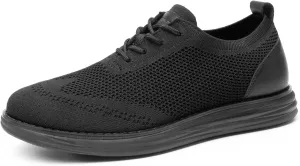 Bruno Marc Men's KnitFlex Breeze Mesh Sneakers Oxfords Lace-Up Lightweight Casual Walking Shoes