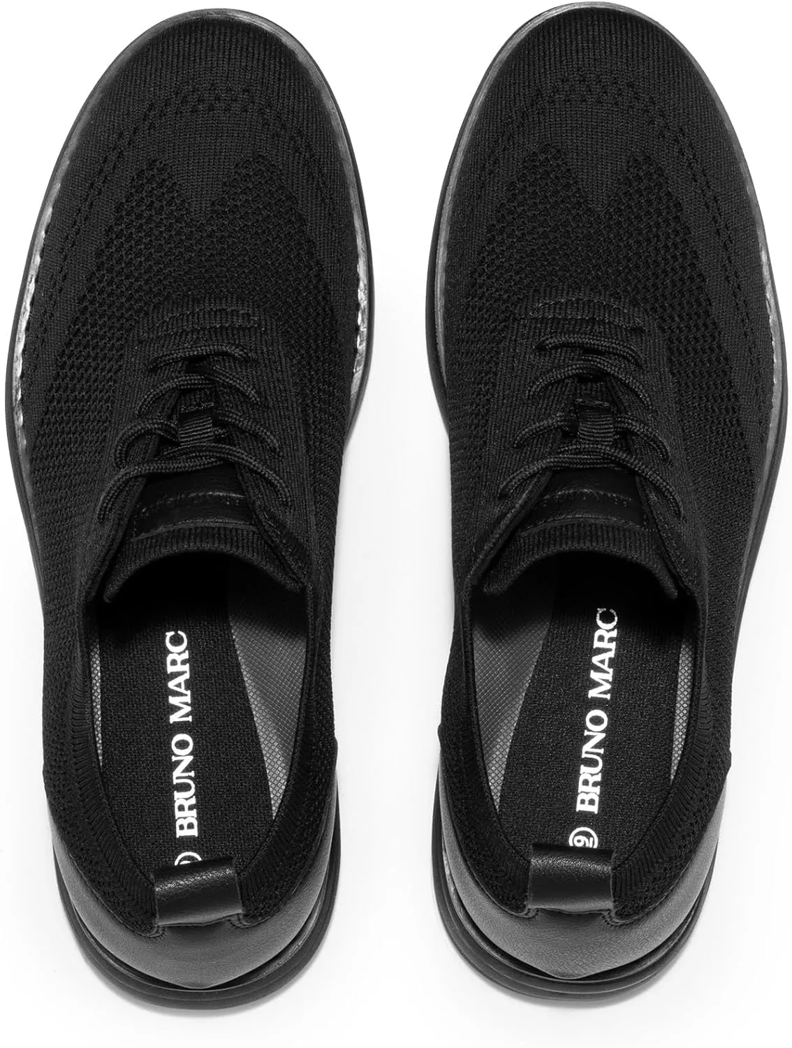 Bruno Marc Men's KnitFlex Breeze Mesh Sneakers Oxfords Lace-Up Lightweight Casual Walking Shoes