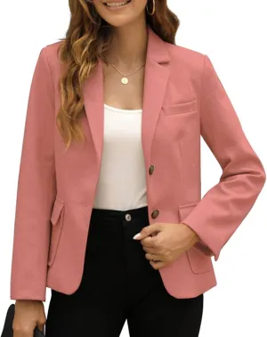 BZB Women's Casual Blazers Long Sleeve Lapel Open Front Work Office Bussiness Warm Blazer Jackets