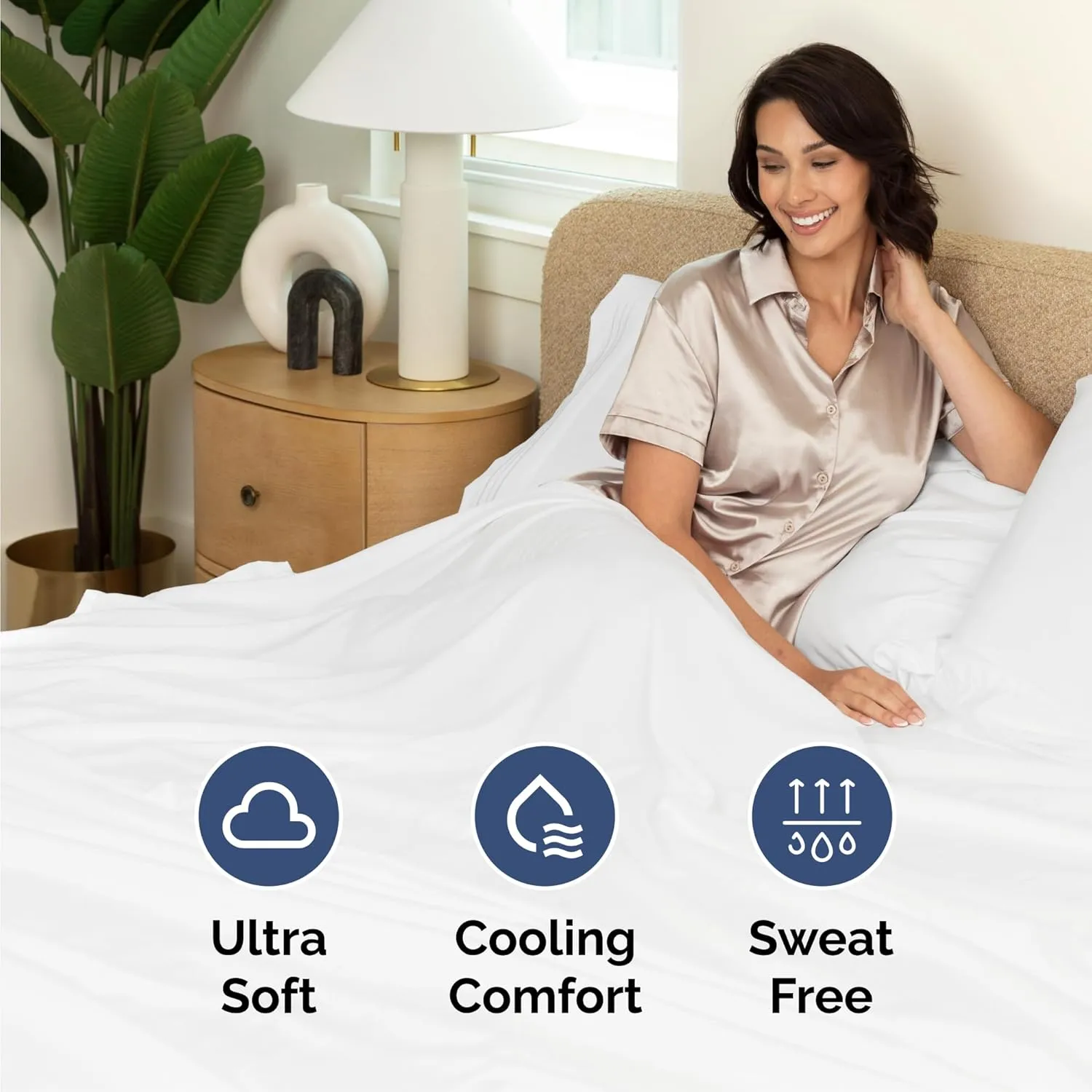 Cal King 6 Piece Sheet Set - Comfy, Breathable & Cooling - Hotel Luxury Bedding for Women, Men, Kids & Teens - 1 Flat & 1 Fitted Sheet & 4 Pillowcases w/Deep Pockets - Soft and Wrinkle Free - White