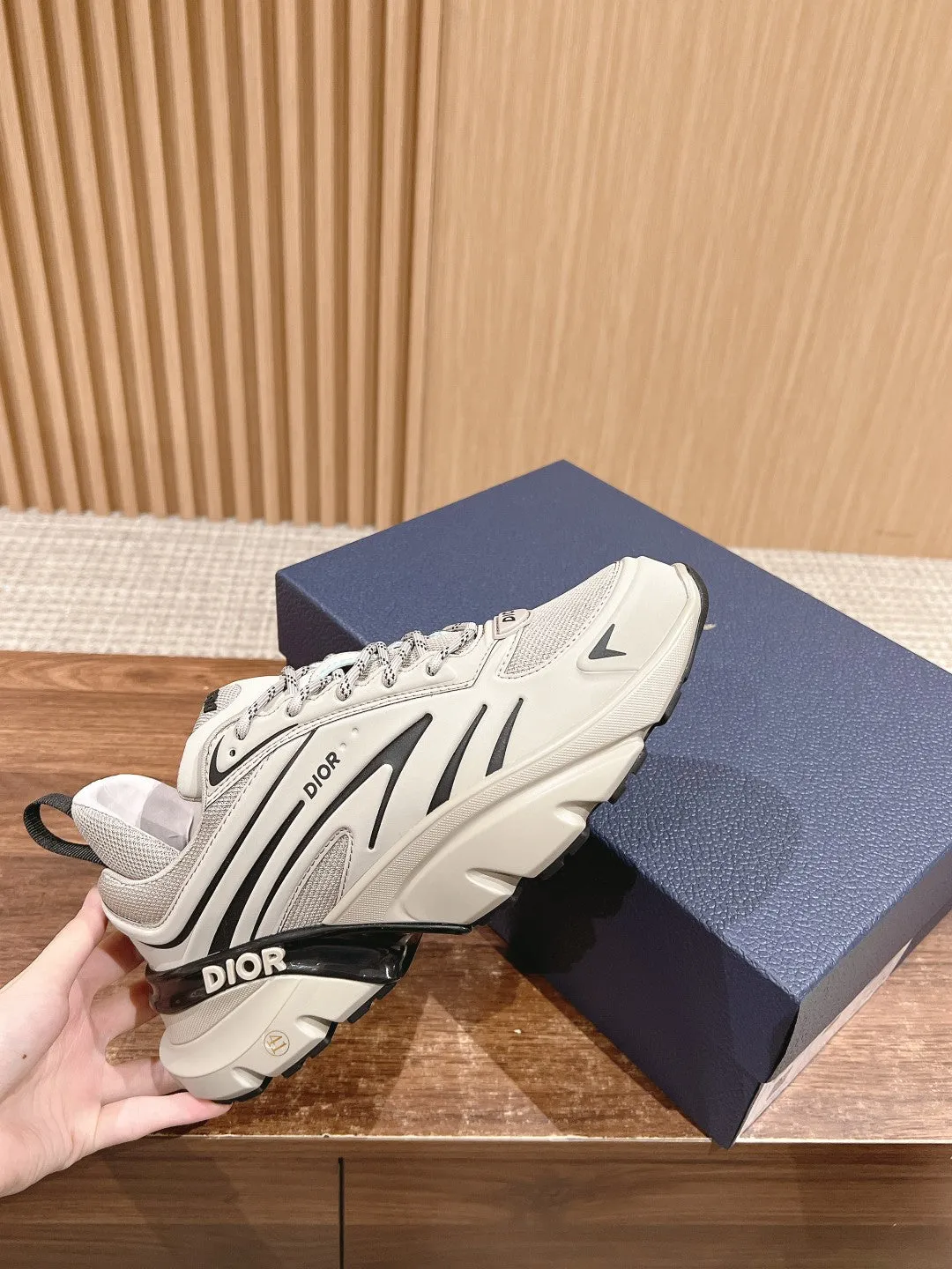 CD B44 Blade Sneaker 30mm White Mix Black Mesh Fabric 101011