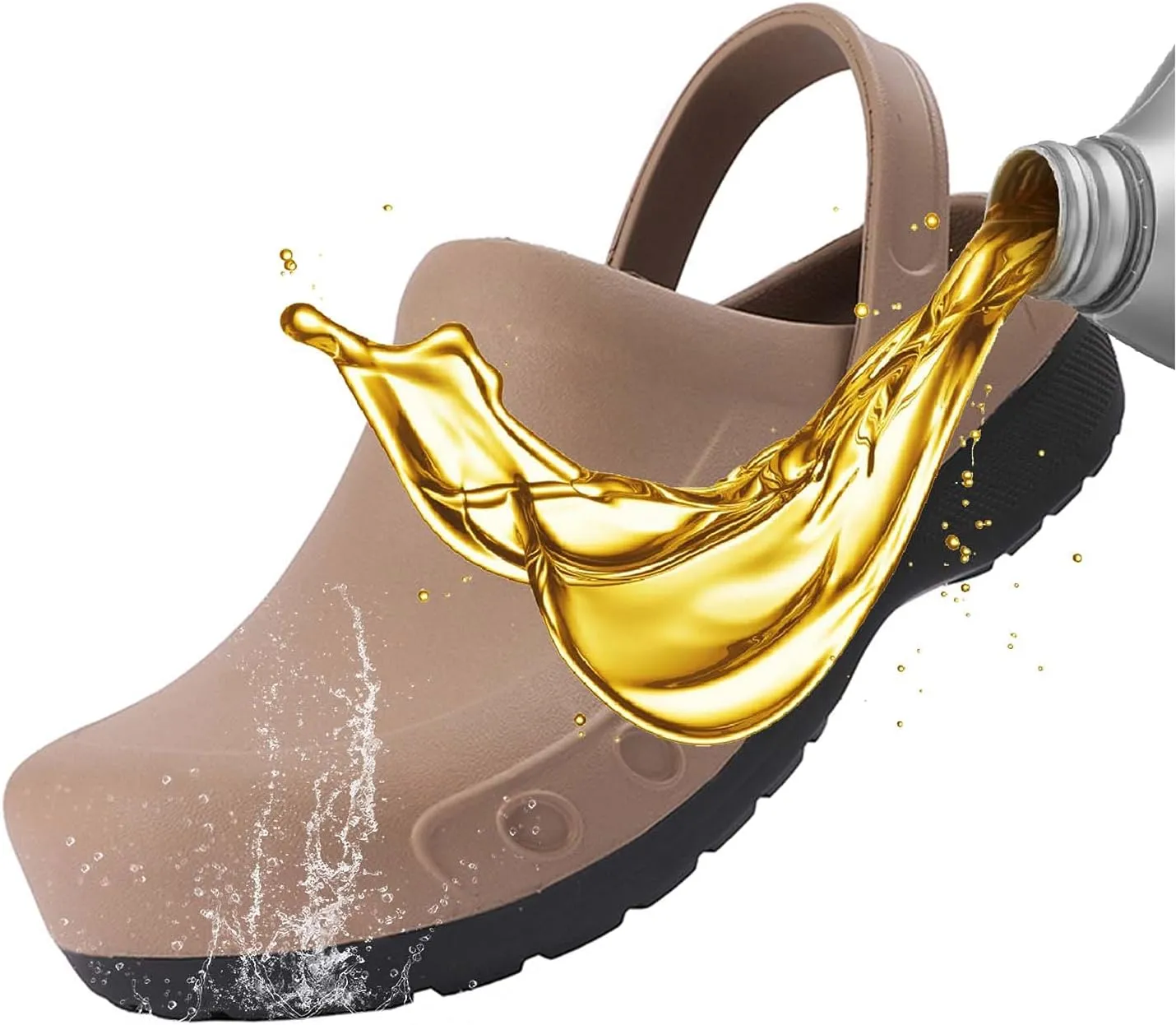 CERYTHRINA Men's Slip Resistant Work Clogs | Chef Clogs | Work Shoes