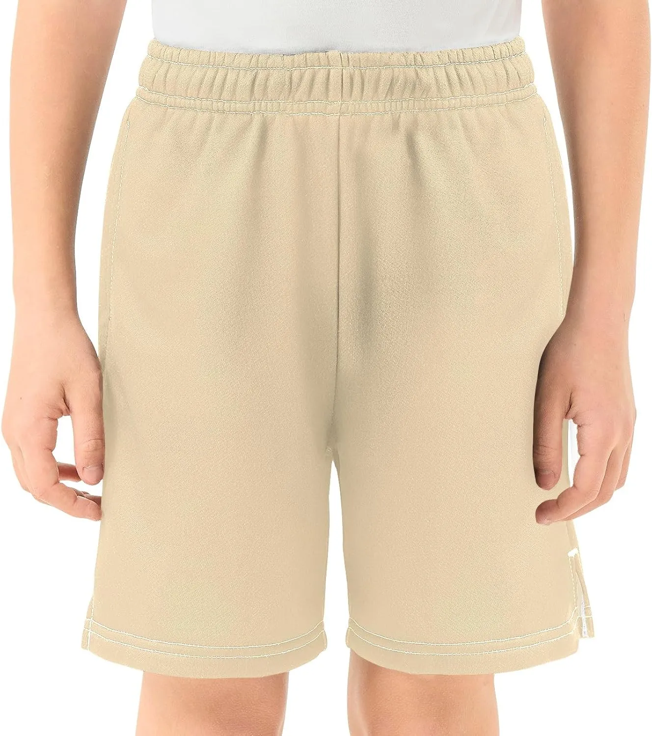 CHIFIGNO Youth Boy Shorts Moccasin Elastic Waist Athletic Shorts with Pockets Outdoor 7-15Y