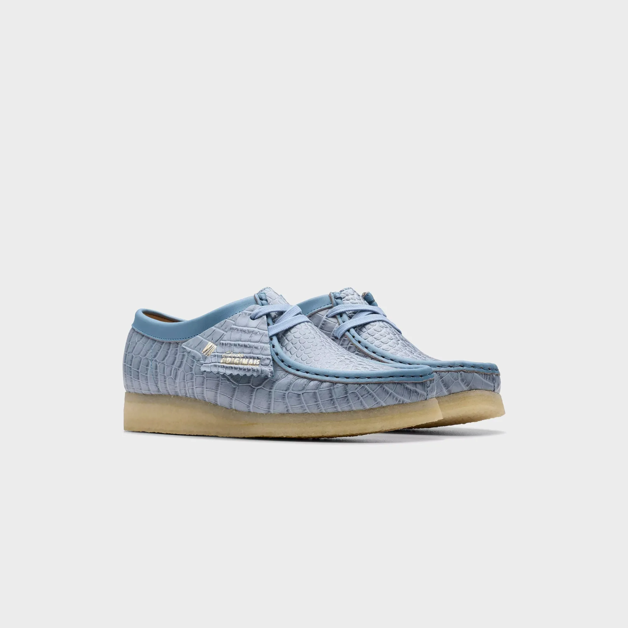 Clarks Wallabee - Powder Blue Croc