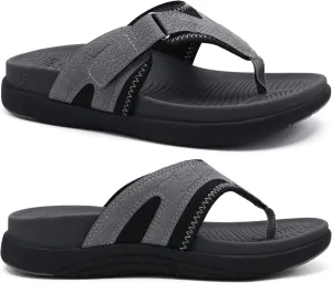 COFACE Flip Flops for Men with Arch Support Comfortable Man Thong Sandals Adjustable Beach Flip-flop Outdoor