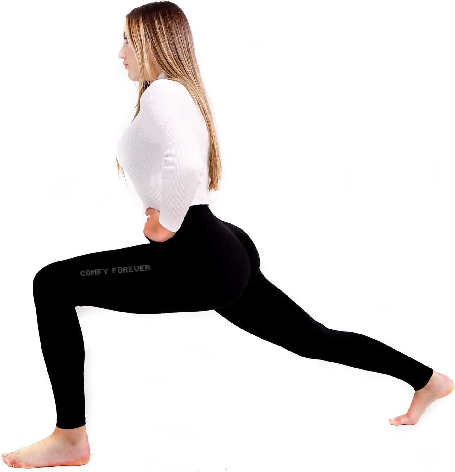 COMFY FOREVER Leggings for Women W/5' High Waist Tummy Control Ankle Length Pants