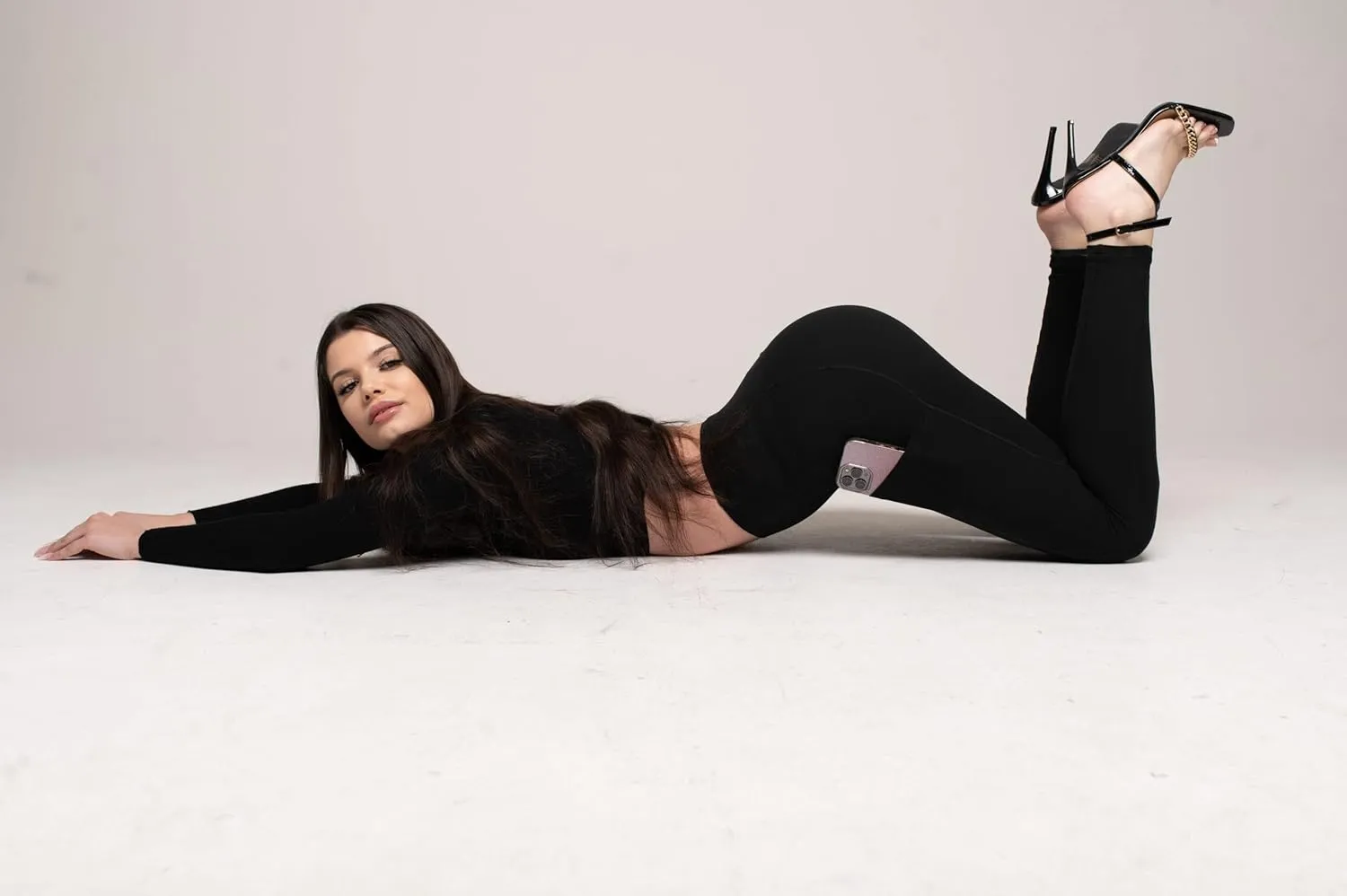 COMFY FOREVER Pocket Leggings for Women W/5' High Waist Tummy Control Ankle Length Pants
