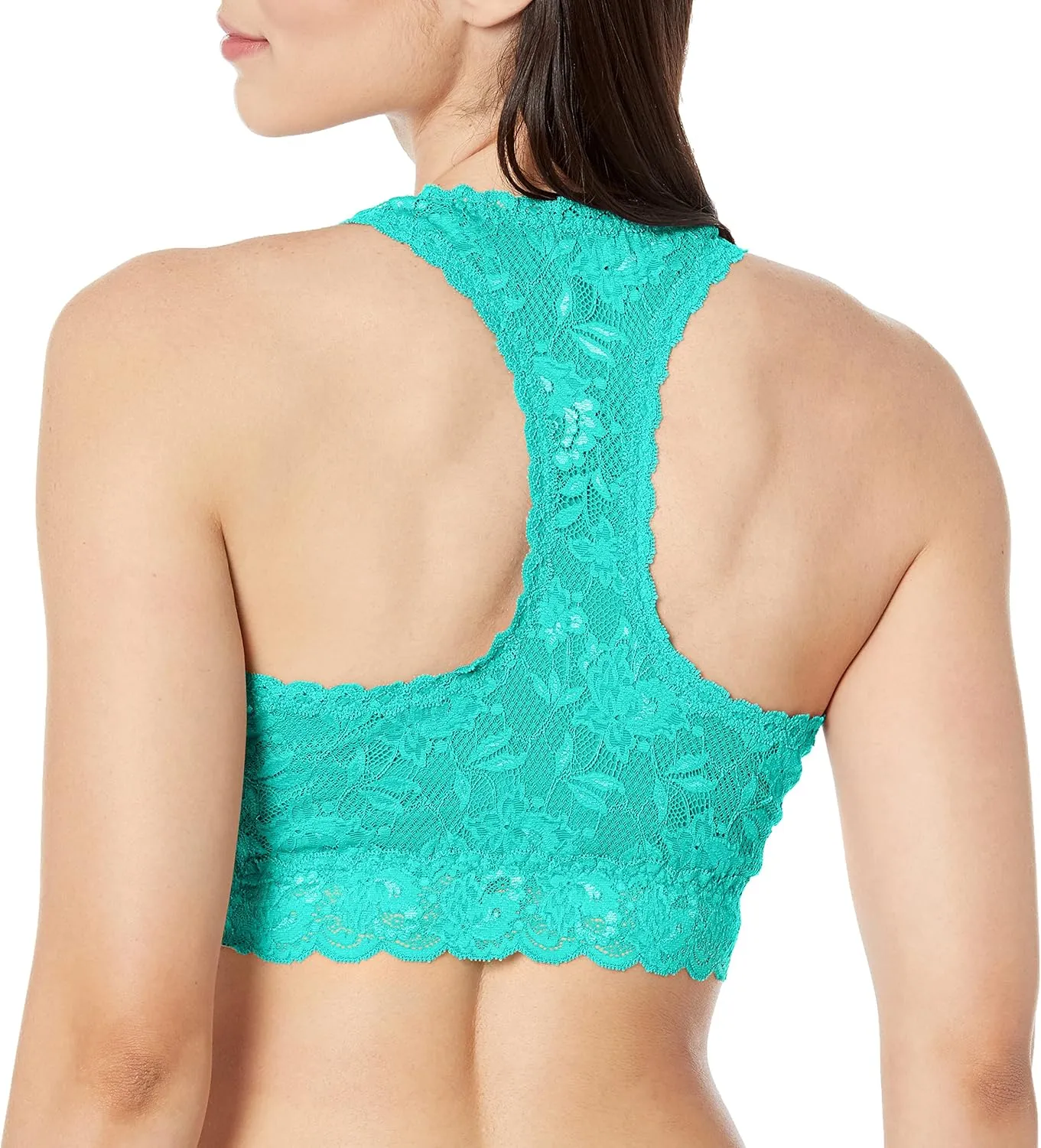Cosabella Never Say Never Curvy Racie Racerback Bralette - Wireless Lace Bralette for Women, Plus Size Bra for DD Cups and Up