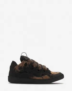 CURB WASHED DENIM SNEAKERS