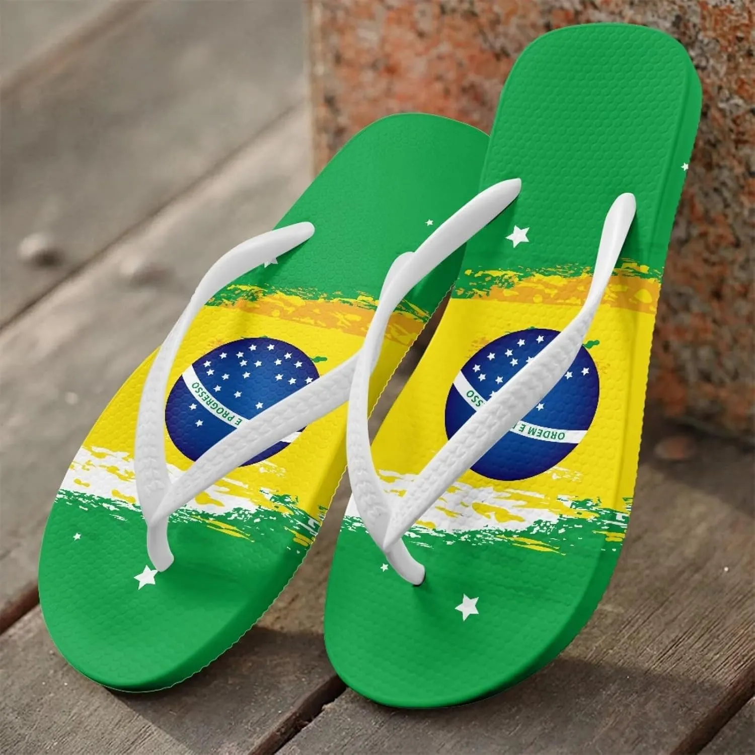 Customized Flip Flops for Women Comfortable Sandals Shower & Walking White Thong Sandals Size 35-40