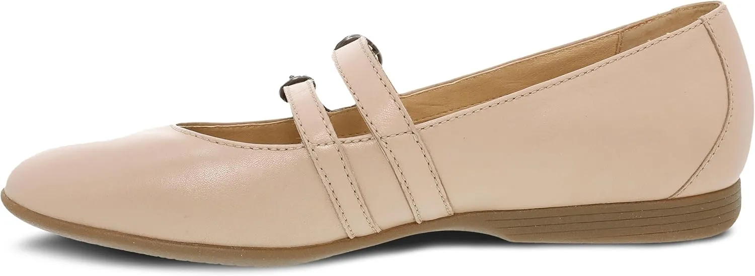 Dansko Leeza Ballerina Flats for Women - Comfortable Flat Shoes with Arch Support - Versatile Casual to Dressy Footwear - Lightweight Rubber Outsole