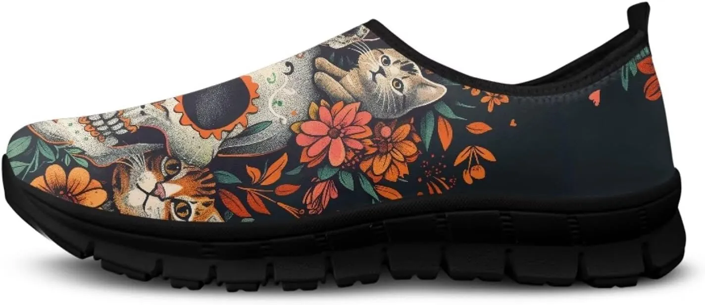Dog Design Men Slip-on Shoes Loafers Low Top Casual Mesh Shoes with Arch Support Insole Business Work Outdoor Sneaker