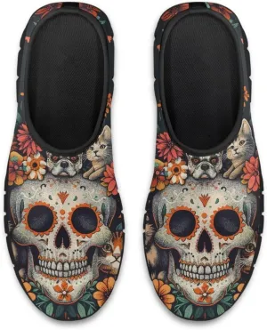 Dog Design Men Slip-on Shoes Loafers Low Top Casual Mesh Shoes with Arch Support Insole Business Work Outdoor Sneaker