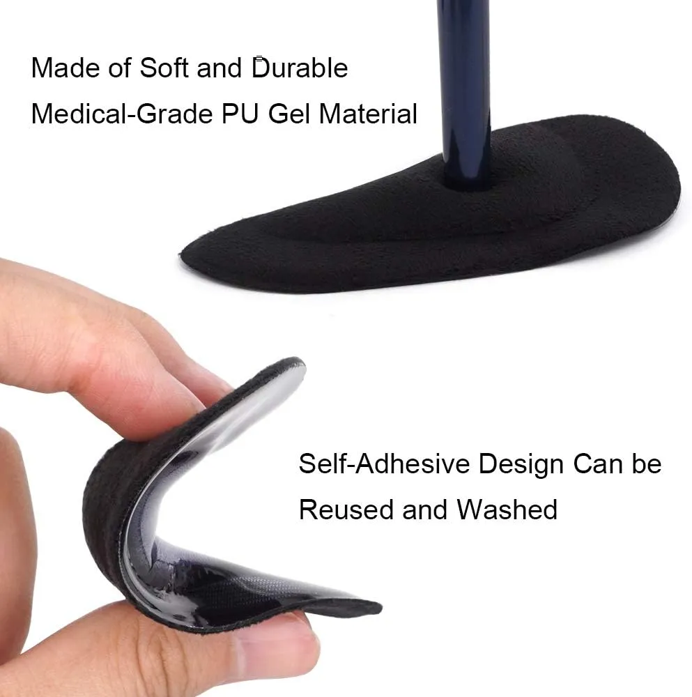 Dr. Foot's Arch Support Shoe Insoles for Flat Feet, Gel Arch Inserts for Plantar Fasciitis, Adhesive Arch Pad for Relieve Pressure and Feet Pain- 3 Pairs (Black, 3 Count (Pack of 1))