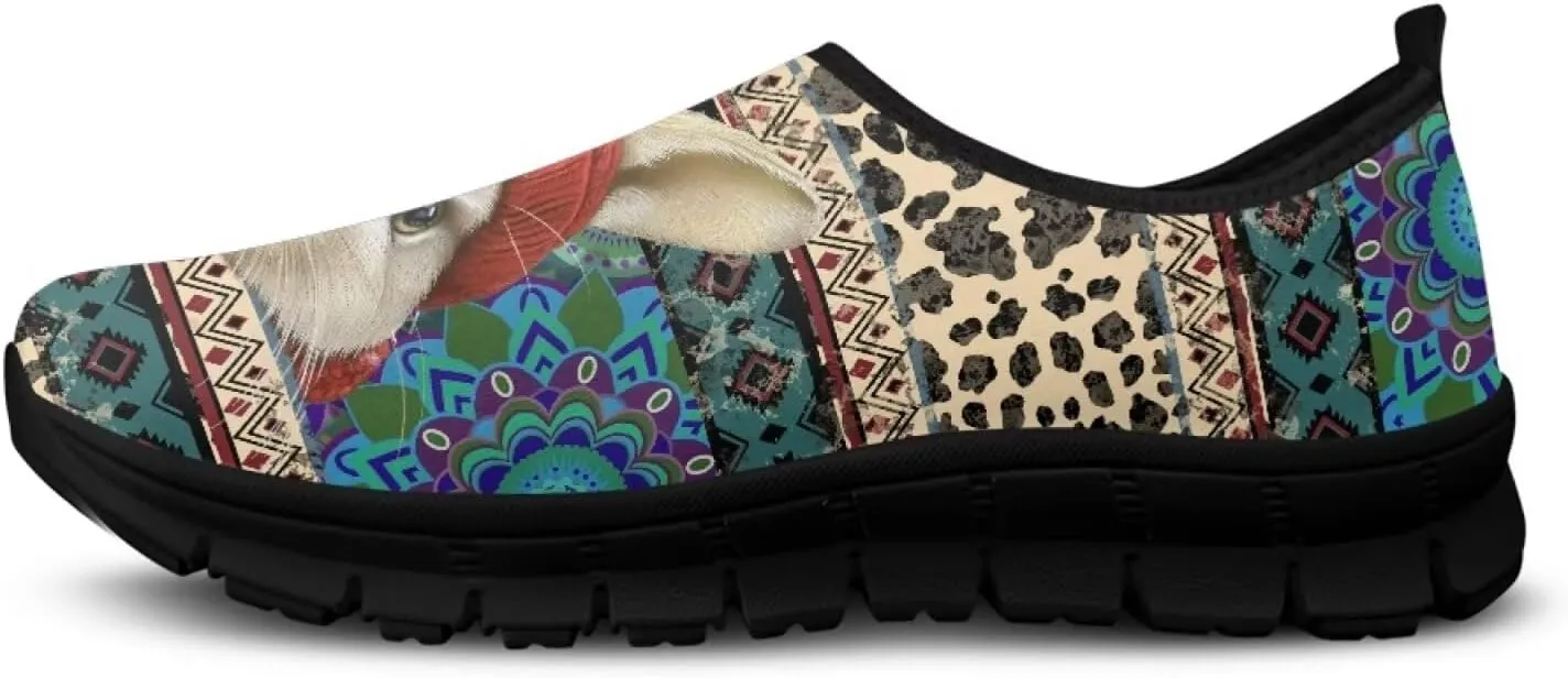 Ethnic Tribe Slip On Shoes for Men,Women Comfortable Leisure Slippers Elastic Black Outsole Walking Sneaker