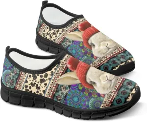 Ethnic Tribe Slip On Shoes for Men,Women Comfortable Leisure Slippers Elastic Black Outsole Walking Sneaker