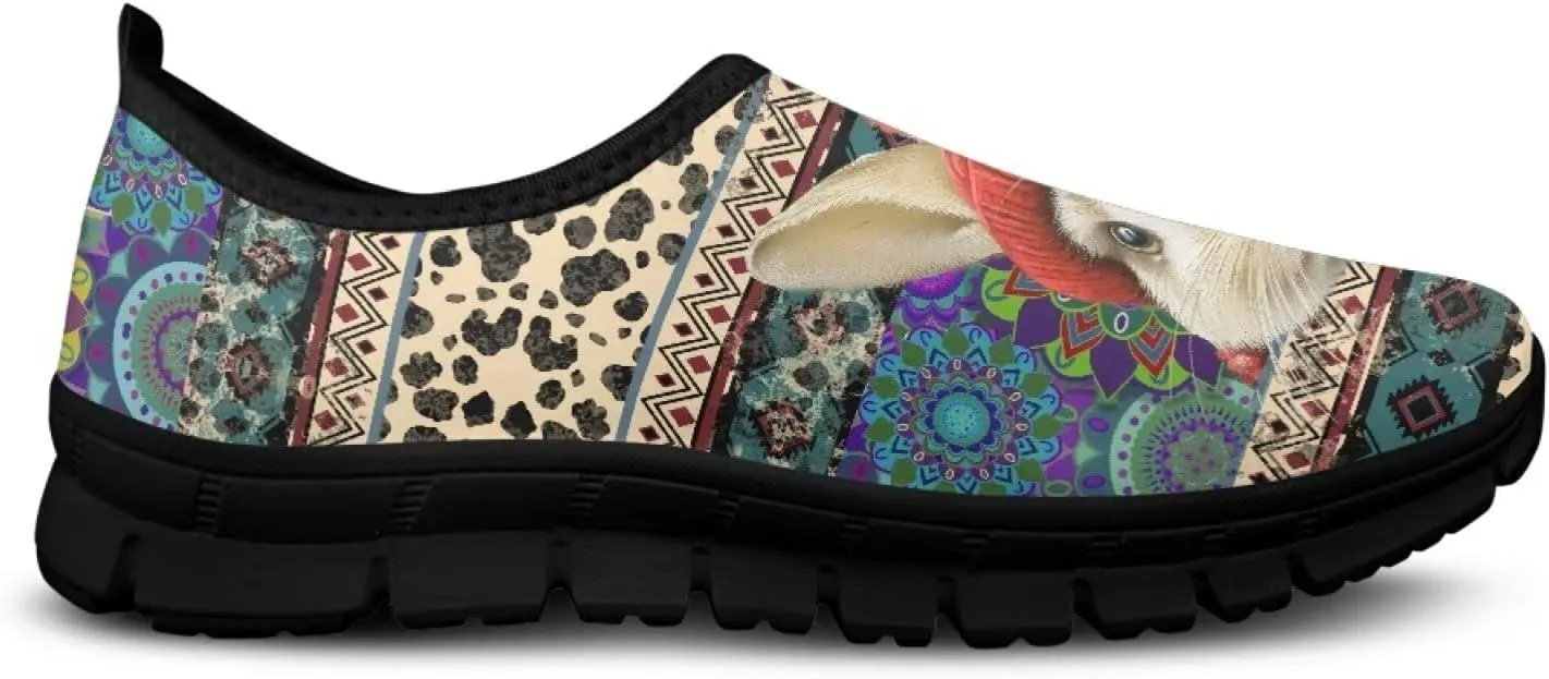 Ethnic Tribe Slip On Shoes for Men,Women Comfortable Leisure Slippers Elastic Black Outsole Walking Sneaker