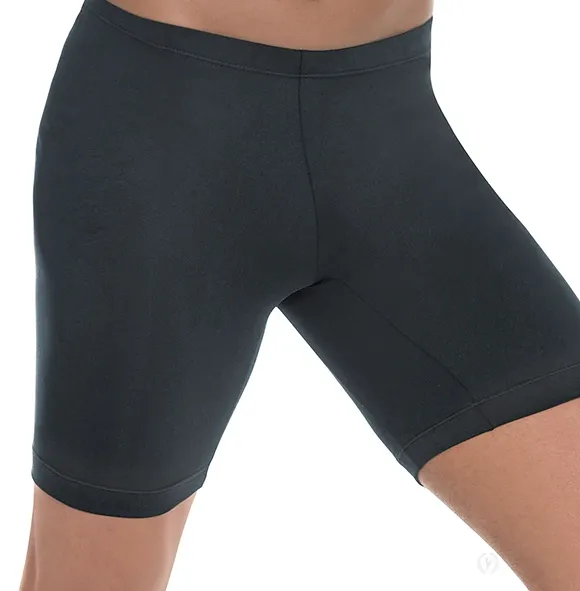 Eurotard Black Unisex Long Length Dance Shorts 33440-BLACK